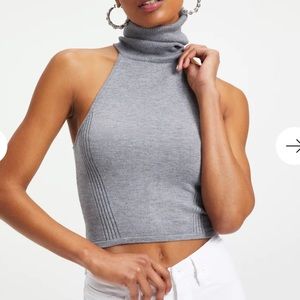 NWT Good American Sweaterknit Forever Turtleneck Halter